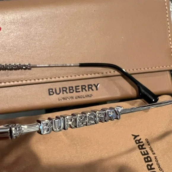 Authentic Burberry Alexis Silver Gray Sunglasses display picture 1